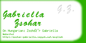 gabriella zsohar business card